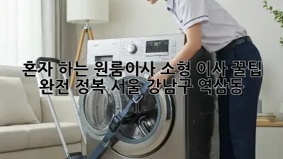 혼자 하는 원룸이사? 소형 이사 꿀팁 완전 정복! (서울 강남구 역삼동)